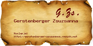 Gerstenberger Zsuzsanna névjegykártya